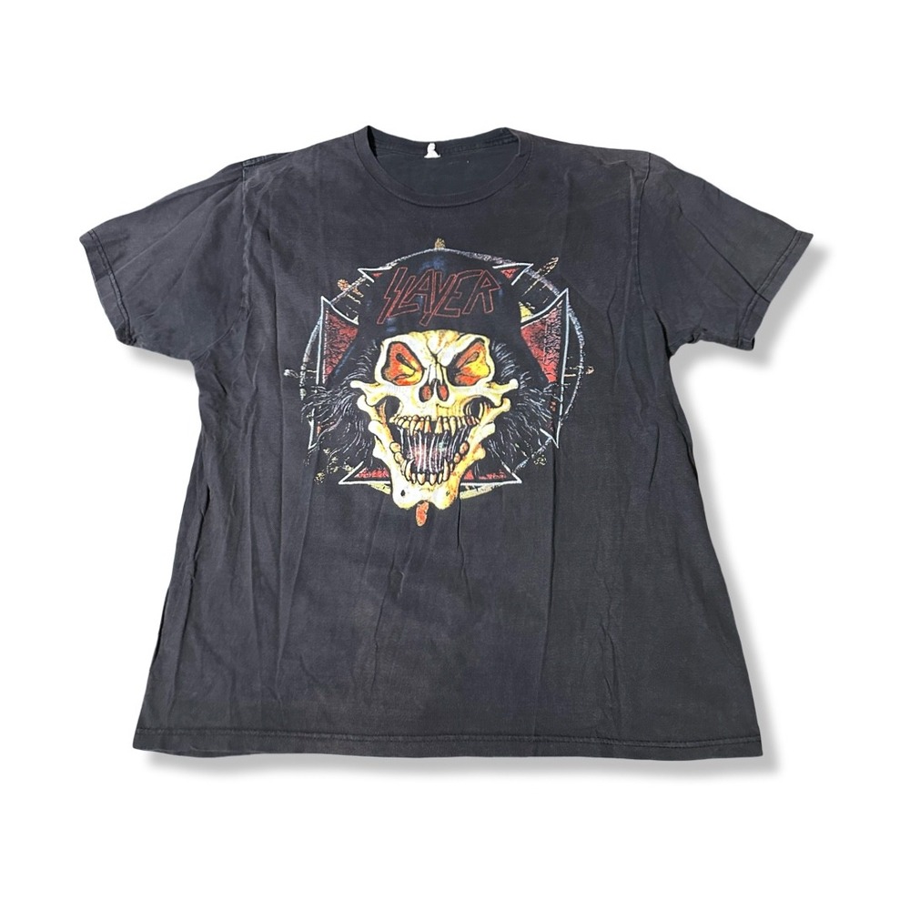 Slayer Graphic T-Shirt Mens XL Black Excellent Short Sleeve Skull Heavy Metal
